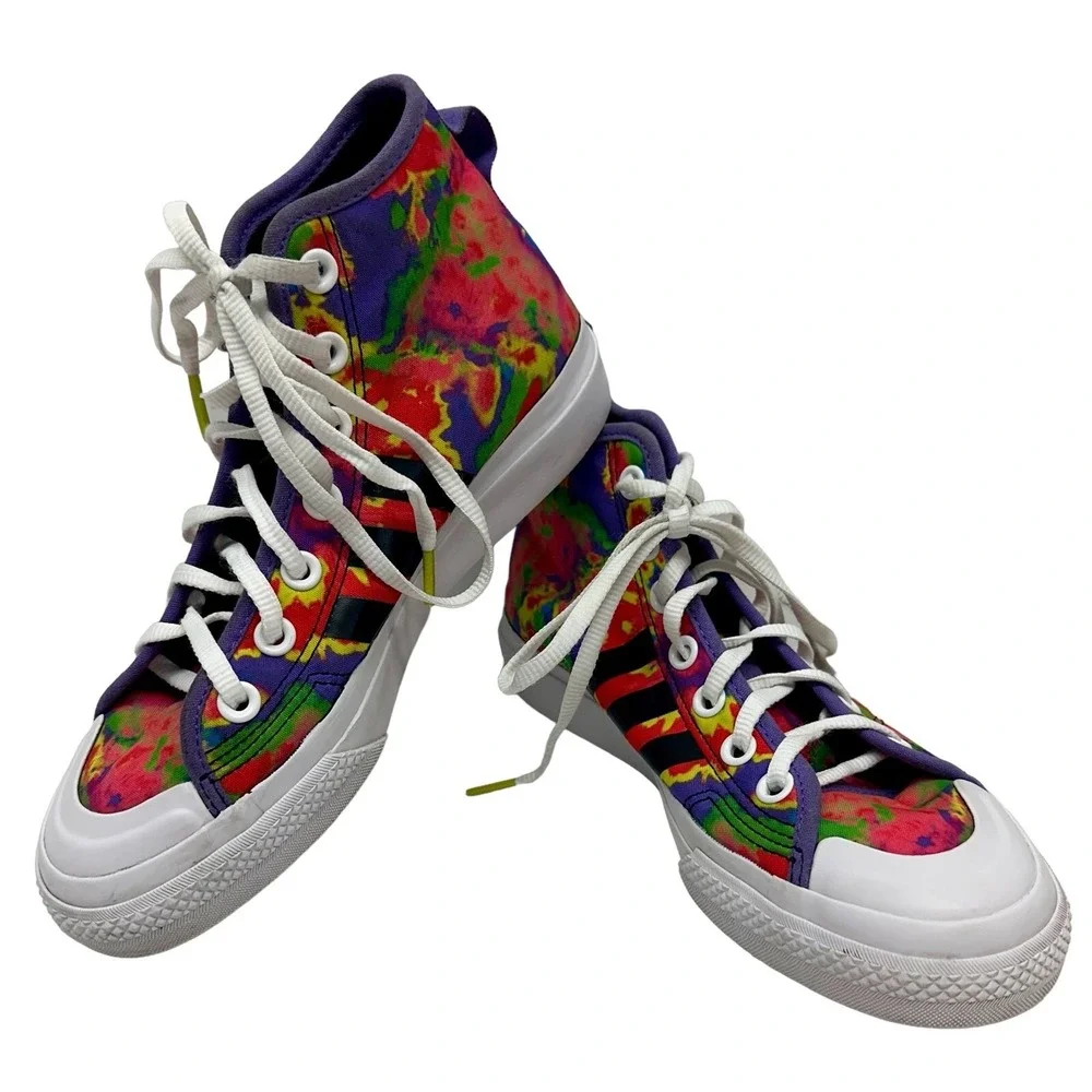 Rare Adidas Originals Nizza Hi RF J‎ Youth 5 Lisa Simpson Sneakers GZ1786